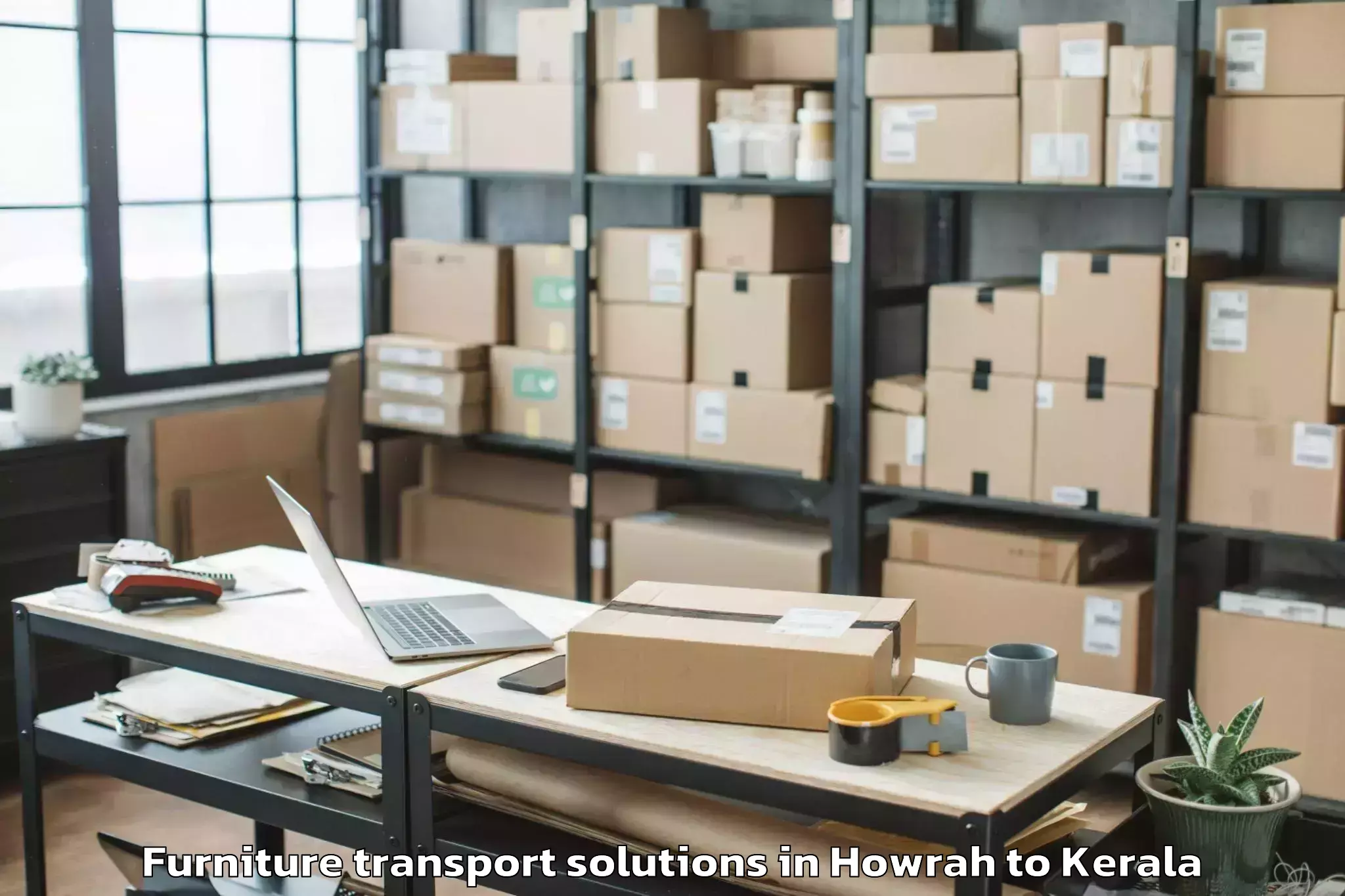 Quality Howrah to Vaikam Furniture Transport Solutions